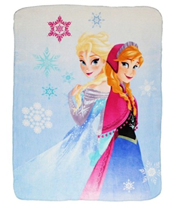 alles-meine.de GmbH 2 TLG. Set: Kuscheldecke / Fleecedecke & Kuschelkissen -  Disney Frozen - die Eiskönigin  - Decke aus Fleece - 110 cm * 140 cm -Schmusedecke - für Mädchen .. - 4