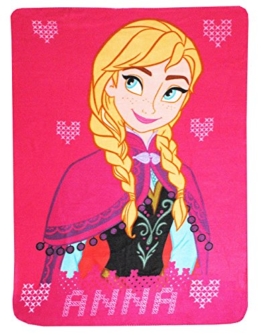 alles-meine.de GmbH Disney  Frozen - die Eiskönigin  - Fleecedecke / Kuscheldecke - 100 cm * 140 cm - Decke aus Fleece - für Mädchen & Jungen - Schmusedecke - Prinzessin / Prin.. - 1