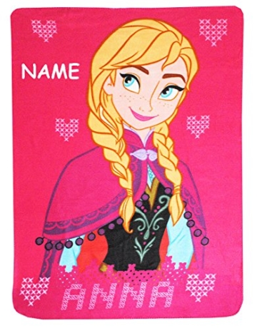 Kuscheldecke mit aufgedrucktem Namen für Kinder, Frozen ...