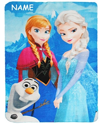 alles-meine.de GmbH Disney -  Frozen / die Eiskönigin  - Kuscheldecke / Fleecedecke / Schmusedecke - incl. Name - 100 cm * 140 cm - Decke aus Fleece - für Mädchen & Jungen - Pr.. - 4