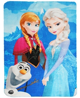 alles-meine.de GmbH Kuscheldecke / Fleecedecke - Disney  Frozen - die Eiskönigin  - 100 cm * 140 cm - Decke aus Fleece - für Mädchen & Jungen - Schmusedecke - Prinzessin / Prin.. - 1