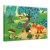 Bilderdepot24 Kunstdruck - Kinderbild Tiere im Wald - Bild auf Leinwand - 120x90 cm einteilig - Leinwandbilder - Bilder ALS Leinwanddruck - Wandbild Kinder - farbenfrohe Waldidylle mit Tieren - 1
