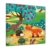 Bilderdepot24 Kunstdruck - Kinderbild Tiere im Wald - Bild auf Leinwand - 40x40 cm einteilig - Leinwandbilder - Bilder ALS Leinwanddruck - Wandbild Kinder - farbenfrohe Waldidylle mit Tieren - 1