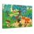 Bilderdepot24 Kunstdruck - Kinderbild Tiere im Wald - Bild auf Leinwand - 70x50 cm einteilig - Leinwandbilder - Bilder ALS Leinwanddruck - Wandbild Kinder - farbenfrohe Waldidylle mit Tieren - 1