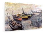 Claude Monet, Boote am Strand - 30x20 cm - Leinwandbild auf Keilrahmen - Wand-Bild - Kunst, Gemälde, Foto, Bild auf Leinwand - Alte Meister/Museum - 1