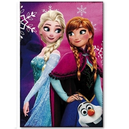 Decke Plaid Frozen Elsa Anna Olaf Disney in Pail cm. 100 x 150 – 41449/2 - 1