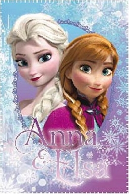 Disney Bettüberwurf, Fleece, Motiv mit Anna und ELSA ausDie Eiskönigin – Völlig Unverfroren - 1