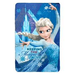 'Disney Decke von Elsa von Frozen, mit der Aufschrift "Keeping the Magic Alive, Fleece, aus Polyester, multicolorata, Einzelbild - 1