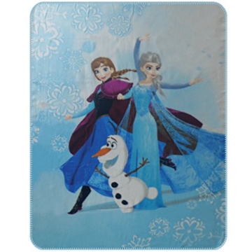 Disney Frozen 043684 Enjoy Fleece Decke, Polyester, blau, 110 x 140 cm - 1