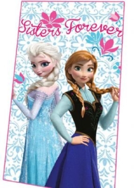 Disney Frozen Sisters Forever Fleece Decke, Blau - 1