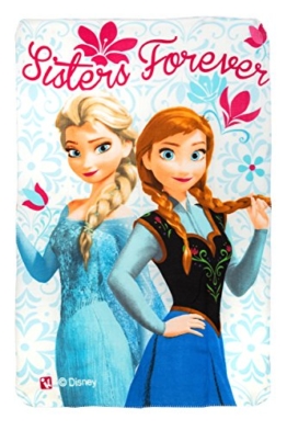 Disney Frozen "Sisters forever" Kinder Fleecedecke, 100 x 150 cm, Original Lizenzware - 1