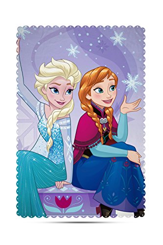 Disney Frozen 'transparent' Fleece Decke – Großer Print Design, mehrfarbig - 1
