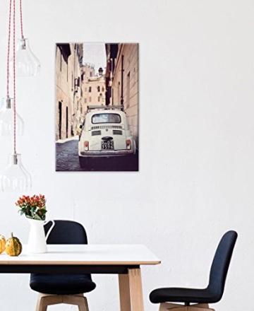 JUNIQE® Leinwandbild 20x30cm Autos - Design „Roma D2“ (Format: Hoch) - Leinwand, Bilder auf Leinwand & Leinwanddrucke von unabhängigen Künstlern - Fotografie & Foto Kunst - entworfen von Cordula Schaefer - 3
