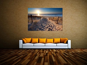 kunst-discounter Bild Leinwandbilder Canvas Nordsee Sand Strand Designbild A05400 30 x 20 cm - 2