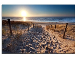 kunst-discounter Bild Leinwandbilder Canvas Nordsee Sand Strand Designbild A05400 30 x 20 cm - 1