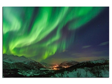 kunst-discounter Bild Leinwandbilder Canvas Polarlichter in Norwegen Designbild A05378 30 x 20 cm - 1