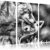Monocrome, Kuschelnde Füchse 3-Teiler Leinwandbild 120x80 Bild auf Leinwand, XXL riesige Bilder fertig gerahmt mit Keilrahmen, Kunstdruck auf Wandbild mit Rahmen, gänstiger als Gemälde oder Ölbild, kein Poster oder Plakat - 1