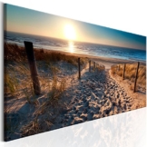 murando - Bilder 135x45 cm - Leinwandbilder - Fertig Aufgespannt - Vlies Leinwand - 1 Teilig - Wandbilder XXL - Kunstdrucke - Wandbild – Strand Meer Landschaft c-B-0134-b-a - 1