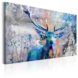 murando - Bilder Hirsch 120x80 cm - Leinwandbild - 1 Teilig - Kunstdruck - modern - Wandbilder XXL - Wanddekoration - Design - Wand Bild - Tiere Abstrakt a g-C-0060-b-d - 1