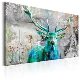 murando - Bilder Hirsch 120x80 cm - Leinwandbild - 1 Teilig - Kunstdruck - modern - Wandbilder XXL - Wanddekoration - Design - Wand Bild - Tiere Abstrakt g-C-0060-b-c - 1