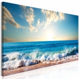 murando - Bilder Meer Strand 135x45 cm - Vlies Leinwandbild - 1 Teilig - Kunstdruck - modern - Wandbilder XXL - Wanddekoration - Design - Wand Bild - Landschaft Himmel blau c-B-0384-b-a - 1