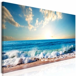 murando - Bilder Meer Strand 135x45 cm - Vlies Leinwandbild - 1 Teilig - Kunstdruck - modern - Wandbilder XXL - Wanddekoration - Design - Wand Bild - Landschaft Himmel blau c-B-0384-b-a - 1