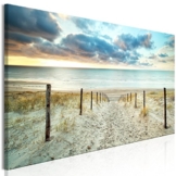 murando - Bilder Strand Meer 135x45 cm - Vlies Leinwandbild - 1 Teilig - Kunstdruck - modern - Wandbilder XXL - Wanddekoration - Design - Wand Bild - Landschaft c-B-0380-b-a - 1