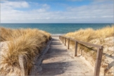 Posterlounge Leinwandbild 30 x 20 cm: Weg zum Strand an der Ostsee von Christian Müringer - fertiges Wandbild, Bild auf Keilrahmen, Fertigbild auf echter Leinwand, Leinwanddruck - 1