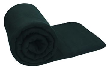 Betz 2 Stück Maxi Fleecedecke Kuscheldecke in Größe 140x190 cm Qualität 220 g/m Farbe schwarz - 2