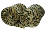 Betz 2 Stück Maxi Fleecedecke Kuscheldecke in Größe 140x190 cm Qualität 220 g/m Farbe Tiger-Muster - 1