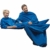 CelinaTex TV-Decke Kuscheldecke mit Ärmel und Fuß Tasche, Mikrofaser Decke Coral Fleece, Tagesdecke blau, 150 x 180 5000021 - 1