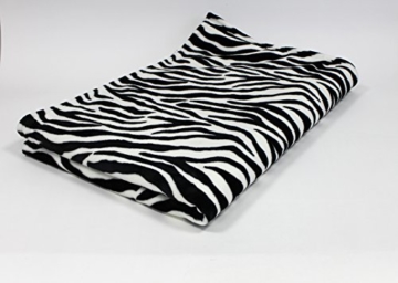 Feinste Mikrofaserdecke Kuscheldecke Tagesdecke, extra dick mit Silk/Cashmere Touch, ca. 150 x 200 cm, Zebra - 2