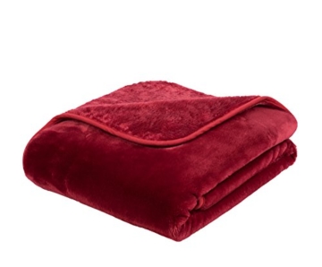 Gözze Premium Cashmere-Feeling Wohn- und Kuscheldecke, 130 x 170 cm, Rot, 40128-37-130170 - 2