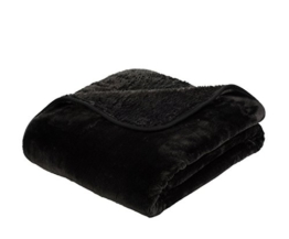 Gözze Premium Cashmere-Feeling Wohn- und Kuscheldecke, 130 x 170 cm, Schwarz, 40128-94-130170 - 1