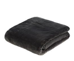 Gözze Premium Cashmere-Feeling Wohn- und Kuscheldecke, 180 x 220 cm, Anthrazit, 40128-91-180220 - 1