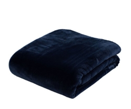 Gözze Premium Cashmere-Feeling Wohn- und Kuscheldecke, 180 x 220 cm, Marine, 40128-05-180220 - 1