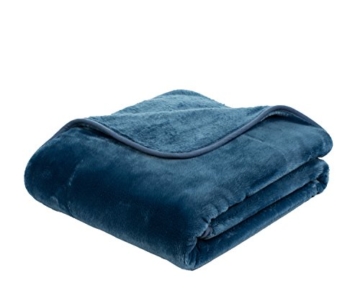 Gözze Premium Cashmere-Feeling Wohn- und Kuscheldecke, 220 x 240 cm, Blau, 40128-50-220240 - 2