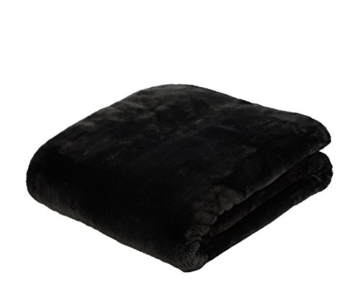 Gözze Premium Cashmere-Feeling Wohn- und Kuscheldecke, 220 x 240 cm, Schwarz, 40128-94-220240 - 2