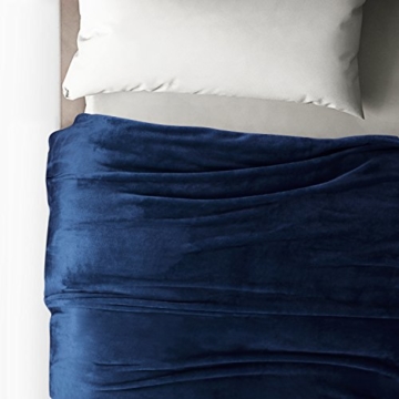 Kuscheldecke XXL Flauschige Wohndecke Blau Navy 270x230cm - Fleece Tagesdecke für Bett - hochwertige Decke warme weiche Microfaser Fleecedecke von Bedsure - 3