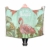 YSJXIM Kapuzendecke Hawaii Sommer Flamingo im Dschungel mit tropischer Decke, 152,4 x 127 cm - 3