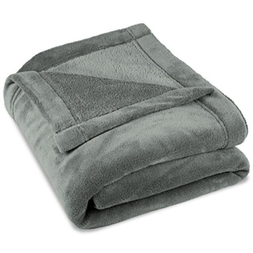 CelinaTex Montreal Kuscheldecke, Mikrofaser Decke Coral Fleece, Wohndecke silber grau, 150 x 200 cm 5000085 - 1