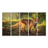 islandburner Bild Bilder auf Leinwand Junger Fuchs im Wald Poster, Leinwandbild, Wandbilder - 1