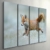 Paul Sinus Art Leinwandbilder | Bilder Leinwand 130x90cm 4 Teile rennender Fuchs - 3