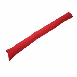 Unbekannt Zugluftstopper, 100% Baumwolle, einfarbig, 90 x 10 cm, Rot - 1