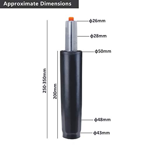 Duhome Gasdruckfeder Für Bürostühle - Höhenverstellbar 290-400mm, Bis 180kg Belastbar